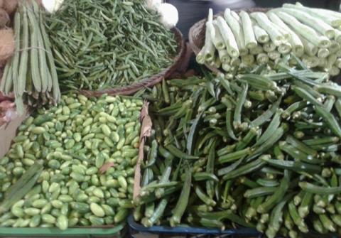 Indian veggies at a marketplace